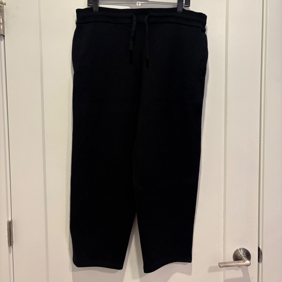Canada Goose Pants - Canada Goose Womens Black Wool Blend Knit Cozy Sweatpants Made in Italy XL